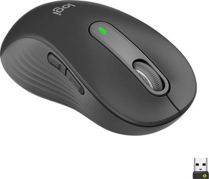 Logitech Signature M650 L Left Full Size Wireless Mouse - For Large Sized Hands  2-Year Battery  Silent Clicks  Customizable Side Buttons  Bluetooth  Graphite
