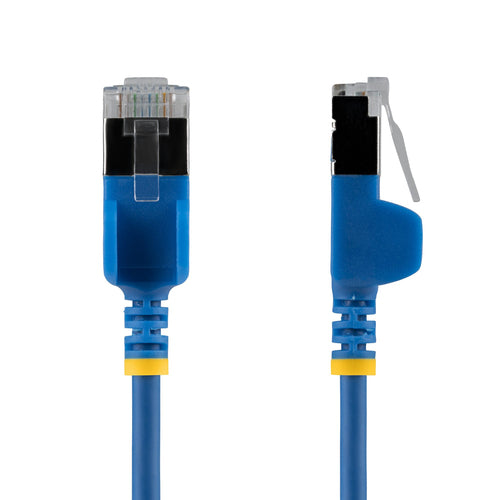StarTech.com 2ft Blue Ultra Slim Cat6A Ethernet Cable, Snagless, FTP, Pure Bare Copper Wire, 34AWG Slim RJ45 Network Patch Cord, Individually Tested