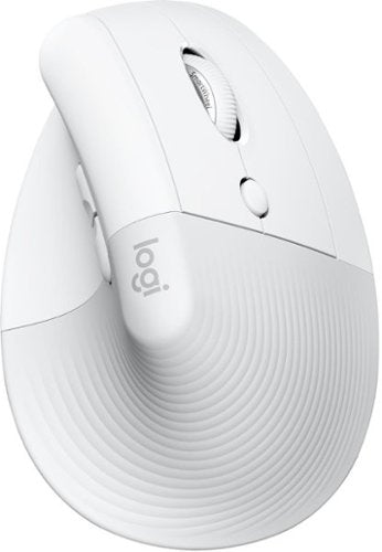 Logitech - Lift Vertical Wireless Ergonomic Mouse with 4 Customizable Buttons - Wireless - Off-White