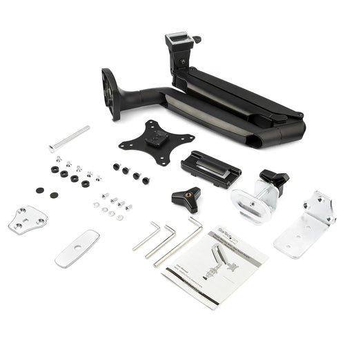 StarTech.com Desk Mount Monitor Arm - Heavy Duty Ergonomic VESA Monitor Arm - Single 9kg Display - Full Motion, Height Adjustable, Articulating - Aluminum - C-Clamp/Grommet- Black