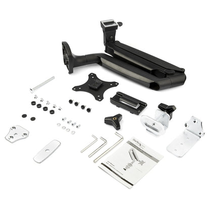 StarTech.com Desk Mount Monitor Arm - Heavy Duty Ergonomic VESA Monitor Arm - Single 9kg Display - Full Motion, Height Adjustable, Articulating - Aluminum - C-Clamp/Grommet- Black