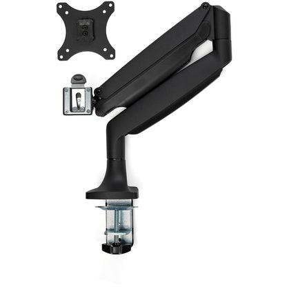 StarTech.com Desk Mount Monitor Arm - Heavy Duty Ergonomic VESA Monitor Arm - Single 9kg Display - Full Motion, Height Adjustable, Articulating - Aluminum - C-Clamp/Grommet- Black
