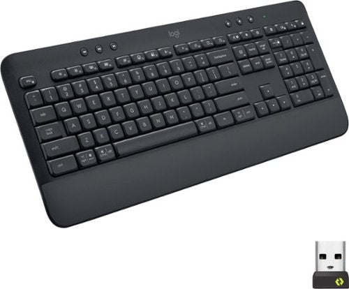Logitech Signature K650 Comfort Full-Size Wireless Keyboard with Wrist Rest  Bluetooth and Logi Bolt USB receiver  Deep-Cushioned Keys  Numpad  Compatible with Window/Mac