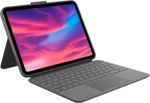 Logitech - Combo Touch Keyboard and Trackpad Case for Apple iPad -Latest Model - (10th Gen) with Detachable Backlit Keyboard - Oxford Gray