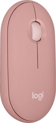 Logitech - Pebble Mouse 2 M350s Slim Lightweight Wireless Bluetooth Optical Silent Ambidextrous Mouse with Customizable Buttons - Wireless - Rose