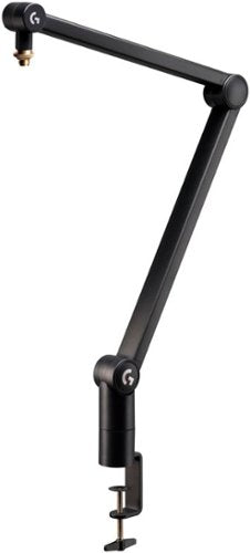 Logitech G Compass Premium Broadcast Boom Arm for Microphone  Desktop Clamp and Built-in Cable Management  Black