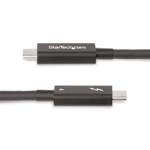 StarTech.com 6.6ft (2m) Active Thunderbolt 4 Cable, 40Gbps, 100W Power Delivery, 4K/8K Video, Intel-Certified Thunderbolt Cable - Compatible w/ USB4/Thunderbolt 4/ USB 3.2/ USB Type-C/DisplayPort/Thunderbolt 3
