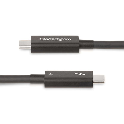 StarTech.com 6.6ft (2m) Active Thunderbolt 4 Cable, 40Gbps, 100W Power Delivery, 4K/8K Video, Intel-Certified Thunderbolt Cable - Compatible w/ USB4/Thunderbolt 4/ USB 3.2/ USB Type-C/DisplayPort/Thunderbolt 3