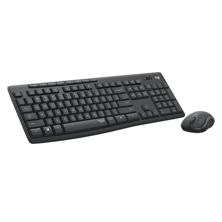 Logitech MK295 Wireless Mouse & Keyboard Combo with SilentTouch Technology  Full Numpad  Graphite