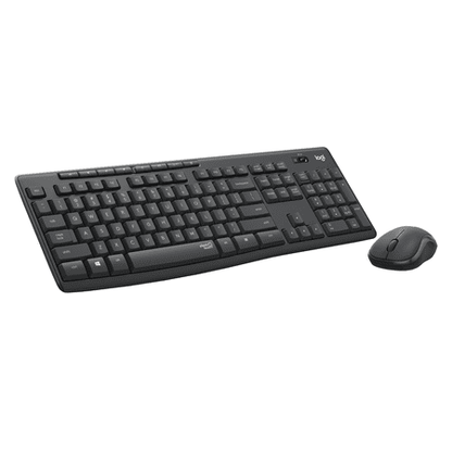 Logitech MK295 Wireless Mouse & Keyboard Combo with SilentTouch Technology  Full Numpad  Graphite