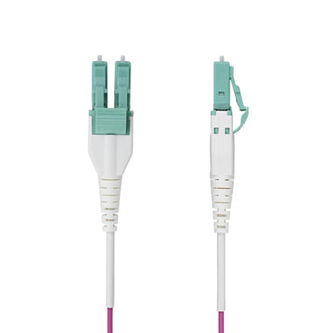 StarTech.com 5m (16ft) LC to LC (UPC) OM4 Multimode Fiber Optic Cable, Erika Violet, 50/125µm, 40G/100G, LOMMF/VCSEL, Uniboot Fiber Jumper Cord, OFNR Riser Rated