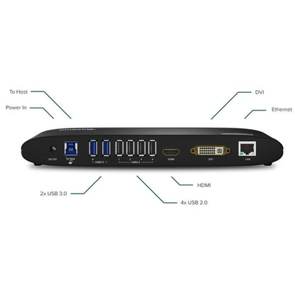 Plugable Technologies UD-3900H laptop dock/port replicator Docking USB 3.2 Gen 1 (3.1 Gen 1) Type-A Black