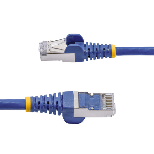 StarTech.com 6in Blue CAT8 Ethernet Cable, Snagless RJ45, 25G/40G, 2000MHz, 100W PoE++, S/FTP, 26AWG Pure Bare Copper Wire, LSZH, Shielded Network Patch Cord w/Strain Reliefs, Individually Tested