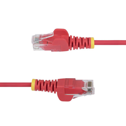 StarTech.com 6ft Red Slim CAT6 Ethernet Cable, Snagless, 100W PoE, UTP, LSZH, 28AWG Pure Bare Copper Wire, Slim RJ45 Network Patch Cord w/Strain Reliefs, Individually Tested