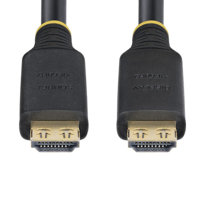 StarTech.com 50ft (15.2m) Active High Speed HDMI Cable with Gripping Connectors, 4K 60Hz/1440p 144Hz, HDR10/HDCP 2.2/ARC, 18Gbps, UHD HDMI Cord for TV/Monitor/Display, TPE Jacket