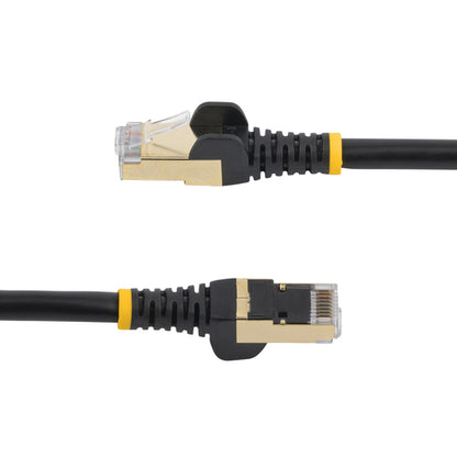 StarTech.com 7ft CAT6a Ethernet Cable - 10 Gigabit Shielded Snagless RJ45 100W PoE Patch Cord - 10GbE STP Network Cable w/Strain Relief - Black Individually Tested/Wiring is UL Certified/TIA