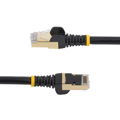StarTech.com 9ft CAT6a Ethernet Cable - 10 Gigabit Shielded Snagless RJ45 100W PoE Patch Cord - 10GbE STP Network Cable w/Strain Relief - Black Individually Tested/Wiring is UL Certified/TIA