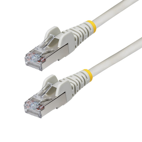 StarTech.com 1ft Gray CAT6a Ethernet Cable, Snagless RJ45, 10GbE, 100W PoE++, S/FTP, LSZH, 27AWG Pure Bare Copper Wire, 500MHz, Shielded Network Patch Cord w/Strain Reliefs, Individually Tested/ETL Verified