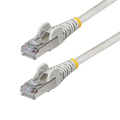 StarTech.com 1ft Gray CAT6a Ethernet Cable, Snagless RJ45, 10GbE, 100W PoE++, S/FTP, LSZH, 27AWG Pure Bare Copper Wire, 500MHz, Shielded Network Patch Cord w/Strain Reliefs, Individually Tested/ETL Verified