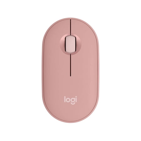 Logitech - Pebble Mouse 2 M350s Slim Lightweight Wireless Bluetooth Optical Silent Ambidextrous Mouse with Customizable Buttons - Wireless - Rose