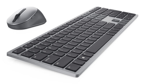 DELL KM7321W keyboard Mouse included Office RF Wireless + Bluetooth US English Grey, Titanium