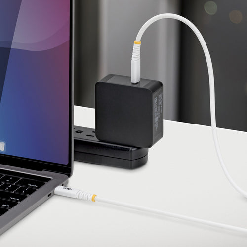 StarTech.com 10ft (3m) USB-C Charging Cable, Durable and Ultra-Flexible, 240W (5A) PD EPR, USB 2.0 Laptop Charger Cable, USB-IF Certified, Rugged USB-C Charging Cord - White