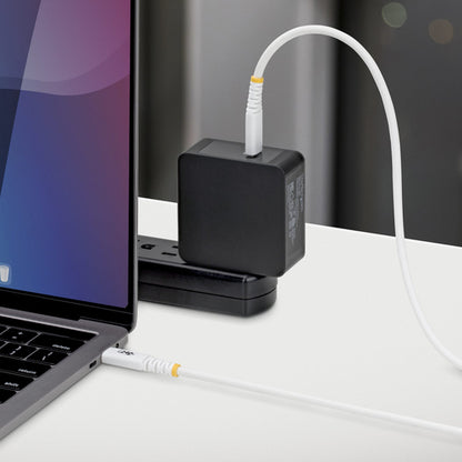 StarTech.com 10ft (3m) USB-C Charging Cable, Durable and Ultra-Flexible, 240W (5A) PD EPR, USB 2.0 Laptop Charger Cable, USB-IF Certified, Rugged USB-C Charging Cord - White