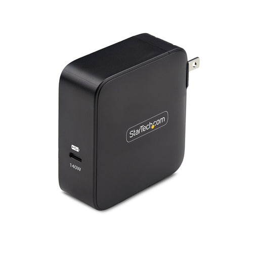 StarTech.com 140W USB-C Wall Charger, USB-IF Certified, Single USB-C, PD 3.1 Portable GaN Charging, Power Adapter for MacBook M3 Pro/Max, Dell XPS/Inspiron/Precision