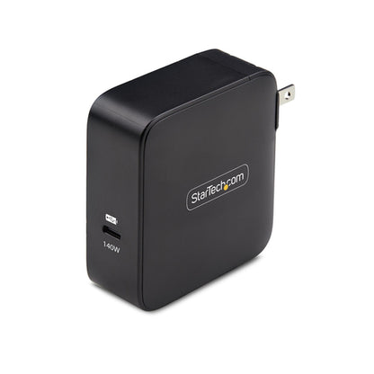 StarTech.com 140W USB-C Wall Charger, USB-IF Certified, Single USB-C, PD 3.1 Portable GaN Charging, Power Adapter for MacBook M3 Pro/Max, Dell XPS/Inspiron/Precision