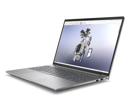 HP Zbook X G1i 16 inch Mobile Workstation PC Wolf Pro Security Edition Intel Core Ultra 9 285H 40.6 cm (16") WUXGA 32 GB DDR5-SDRAM 1 TB SSD NVIDIA RTX PRO 2000 Blackwell Wi-Fi 7 (802.11be) Windows 11 Pro Silver