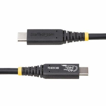 StarTech.com 3ft (1m) USB4 Cable 40Gbps, 240W (5A) Power Delivery, 8K 120Hz / 4K 240Hz DP Alt Mode, USB-IF Certified USB-C Cable - Thunderbolt Compatible