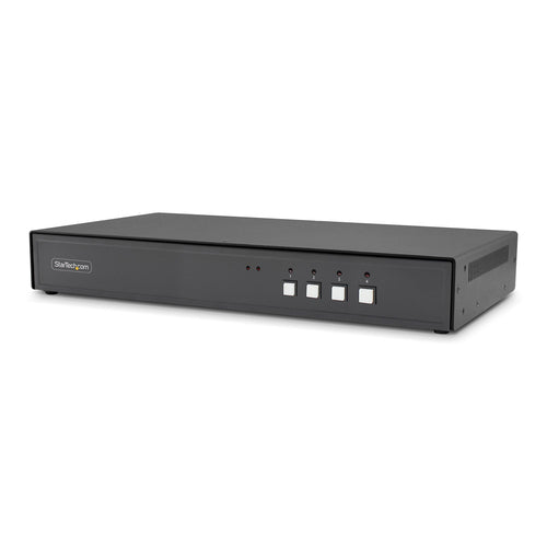 StarTech.com Secure 4-Port KVM Switch, HDMI or DisplayPort, 4K 60Hz, NIAP 4.0 Desktop KVM, Metal Housing, CAC Port, Made in the USA