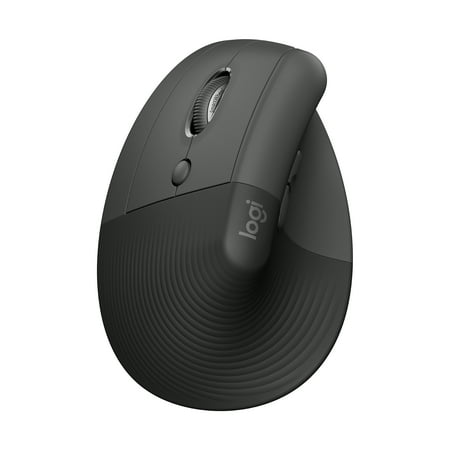 Logitech Lift Left Vertical Ergonomic Mouse  Left-Handed  Wireless  Bluetooth or Logi Bolt USB  Quiet clicks  4 Buttons  Compatible with Windows/macOS/iPadOS  Laptop  PC  Graphite