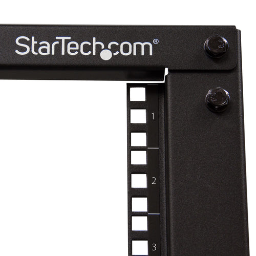 StarTech.com 15U 4-Post Server Rack, 19in Open Frame Rack with 40in (101cm) Mounting Depth and 1200lb (544kg) Weight Capacity, Mobile or Floor Mount IT Rack