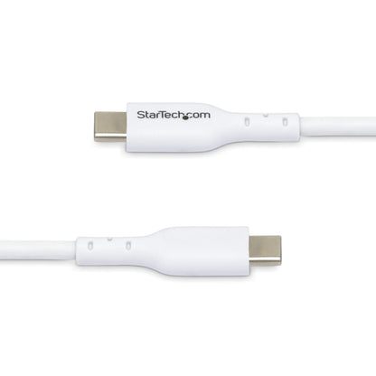 StarTech.com 6ft (1.8m) USB-C Charging Cable, Charge & Sync, 60W (3A) PD, USB 2.0 Laptop Charger Cable, TPE Jacket - White USB C Charging Cord