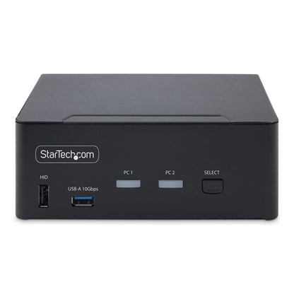 StarTech.com 2-Port Dual-Monitor DisplayPort KVM Switch, 8K 60Hz / 4K 144Hz, DP 1.4, 2x USB 10Gbps Ports, 4x USB HID Ports, Hotkey Switching, TAA Compliant