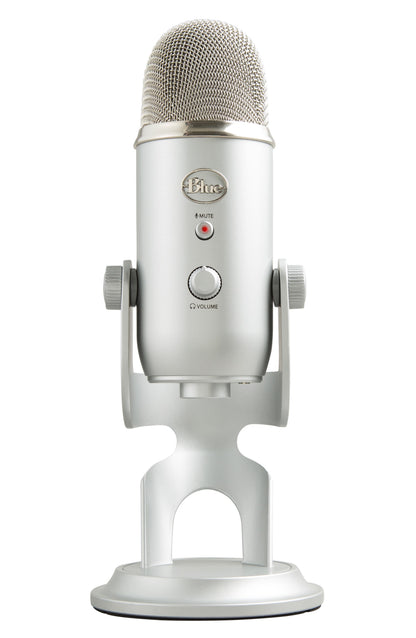 Blue Yeti USB Microphone for PC  Mac  Gaming  Recording  Streaming  Podcasting  Plug and Play  Silver
