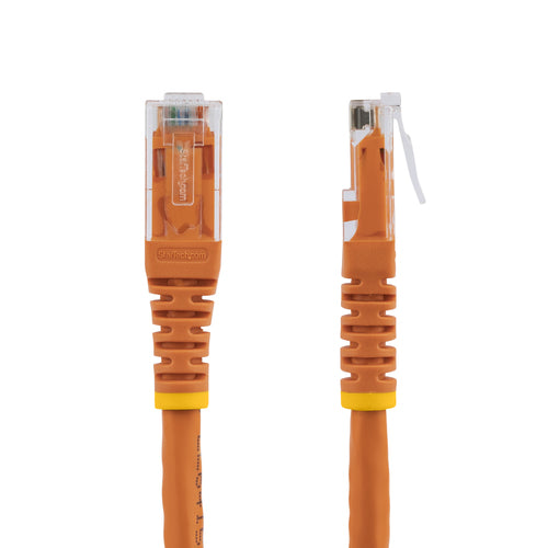 StarTech.com 6ft CAT6 Ethernet Cable - Orange CAT 6 Gigabit Ethernet Wire -250MHz 100W PoE RJ45 UTP Molded Network/Patch Cord w/Strain Relief/ Individually Tested