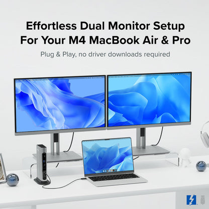 Plugable Technologies TBT4-UDZ laptop dock/port replicator Wired Thunderbolt 4 Silver
