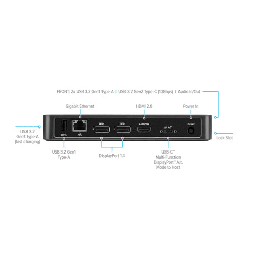 Targus DOCK430USZ laptop dock/port replicator Wired Black