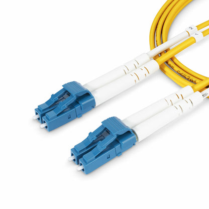 StarTech.com 1m (3.3ft) LC to LC (UPC) OS2 Single Mode Duplex Fiber Optic Cable, 9/125µm, 100G, Bend Insensitive, Low Insertion Loss - LSZH Fiber Jumper Cord