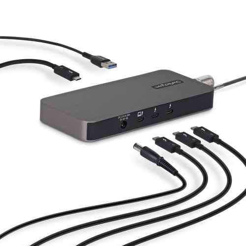 StarTech.com 4-Port Thunderbolt™ 5 Hub with Thunderbolt™ Share KVM, 80/120Gbps, 8K 60Hz or 4K 144Hz, 140W PD, USB-A 10Gbps, TB4 & USB4, MacBook M5 Pro M5 Max