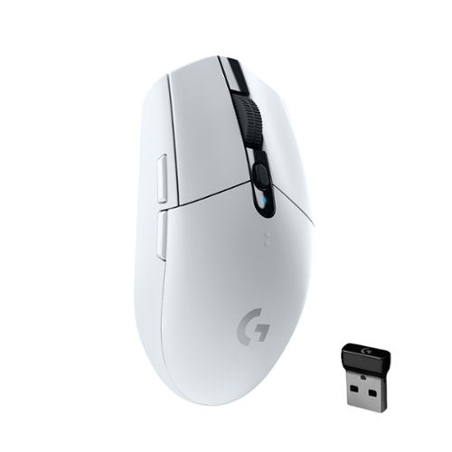 Logitech G305 LIGHTSPEED Wireless Gaming Mouse  HERO Sensor  12 000 DPI  Lightweight  6 Programmable Buttons  250h Battery  On-Board Memory  Compatible with PC  Mac - White