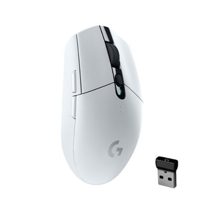 Logitech G305 LIGHTSPEED Wireless Gaming Mouse  HERO Sensor  12 000 DPI  Lightweight  6 Programmable Buttons  250h Battery  On-Board Memory  Compatible with PC  Mac - White
