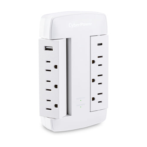 CyberPower CSP600WSURC5 surge protector White 6 AC outlet(s) 125 V