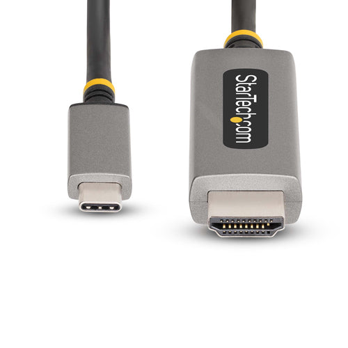 StarTech.com 3ft (1m) USB-C to HDMI Adapter Cable, 8K 60Hz, 4K 144Hz, HDR10, USB Type-C to HDMI 2.1 Video Converter Cable, USB-C DP Alt Mode/USB4/Thunderbolt 3/4 Compatible - USB-C Laptop to HDMI Monitor