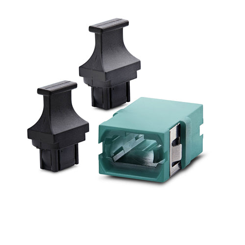 StarTech.com MPOSMAPCAQCOUPLER fibre optic adapter MPO/MTP 1 pc(s) Aqua colour, Black