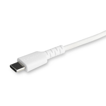 StarTech.com 3 foot (1m) Durable White USB-C to Lightning Cable - Heavy Duty Rugged Aramid Fiber USB Type C to Lightning Charger/Sync Power Cord - Apple MFi Certified iPad/iPhone 12