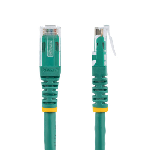 StarTech.com 50ft CAT6 Ethernet Cable - Green CAT 6 Gigabit Ethernet Wire -250MHz 100W PoE RJ45 UTP Molded Network/Patch Cord w/Strain Relief/ Individually Tested