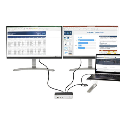 StarTech.com USB-C Dock - Dual Monitor 1080p HDMI Laptop Docking Station - 65W Power Delivery - 1x USB-C, 3x USB-A, Ethernet - Dual Video Display USB 3.1 Gen 1 Type-C Dock - Mac & Windows